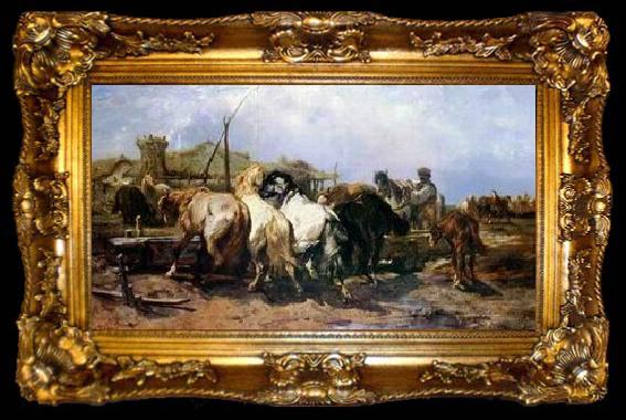 framed  unknow artist Arab or Arabic people and life. Orientalism oil paintings 371, ta009-2